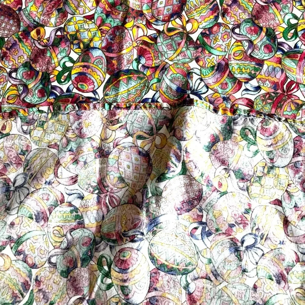 Vintage Easter Egg Printed Cotton Tablecloth 65